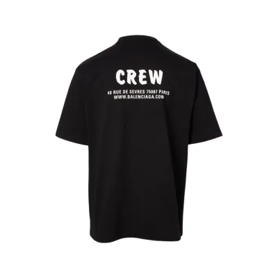 BALENCIAGA Crew Cotton Oversized T-Shirt Black
