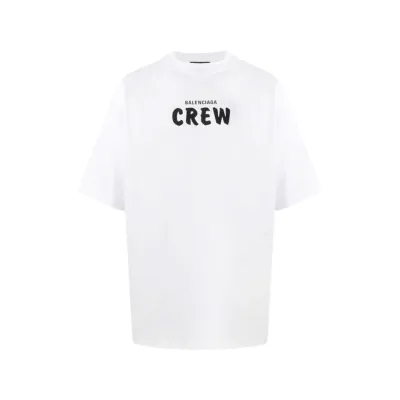 BALENCIAGA Crew Cotton Oversized T-Shirt White
