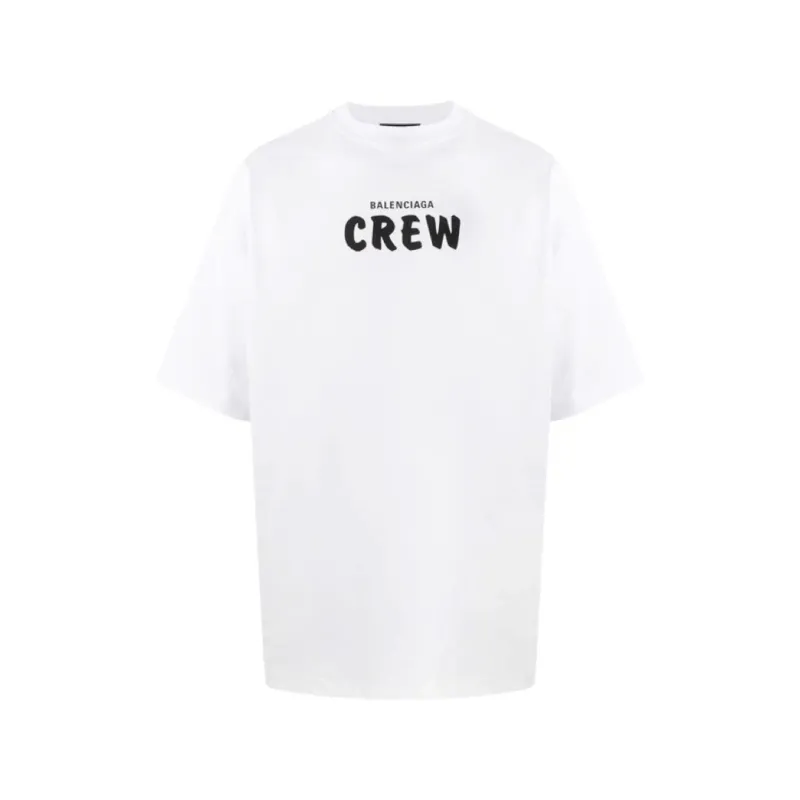 BALENCIAGA Crew Cotton Oversized T-Shirt White