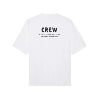 BALENCIAGA Crew Cotton Oversized T-Shirt White