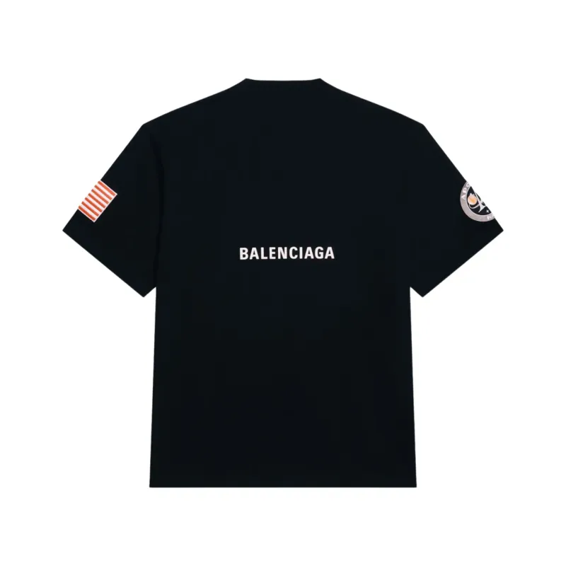 BALENCIAGA Nasa Boxy Fit Cotton T-shirt In Black