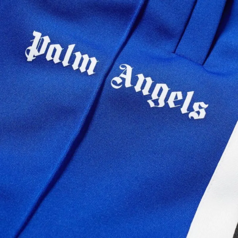PALM ANGELS TAPED TRACK PANT BLUE &amp; WHITE