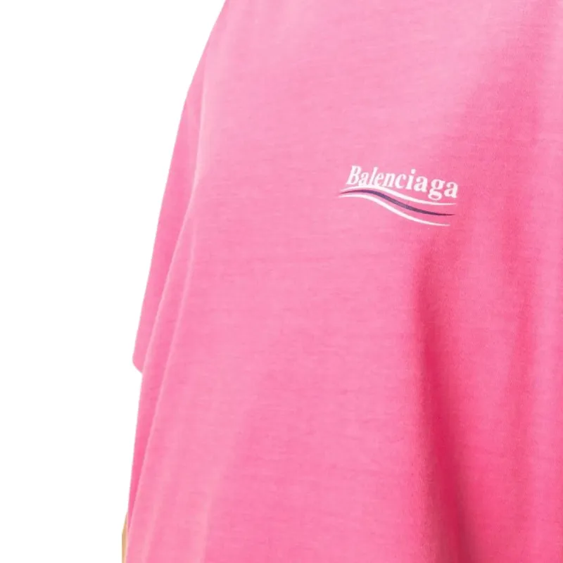 BALENCIAGA Political Campaign T-Shirt Pink