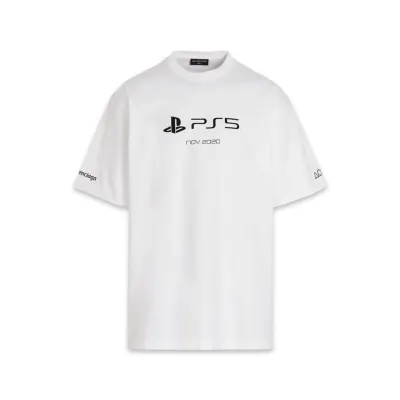 BALENCIAGA OVERSIZED PS5 TEE WHITE