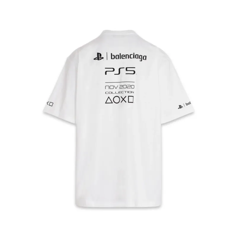 BALENCIAGA OVERSIZED PS5 TEE WHITE