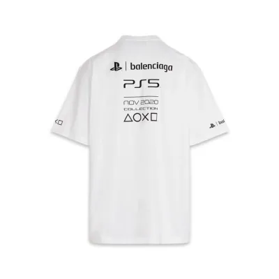 BALENCIAGA OVERSIZED PS5 TEE WHITE