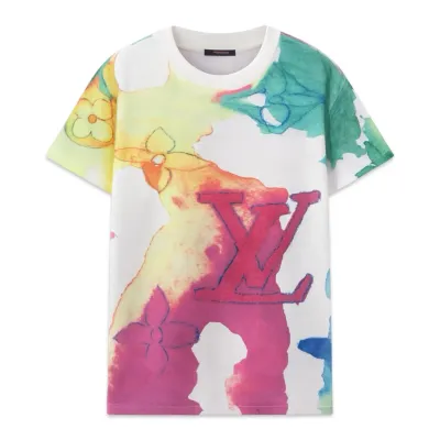 Louis Vuitton Camisola Monograma gigante aguarela Laranja