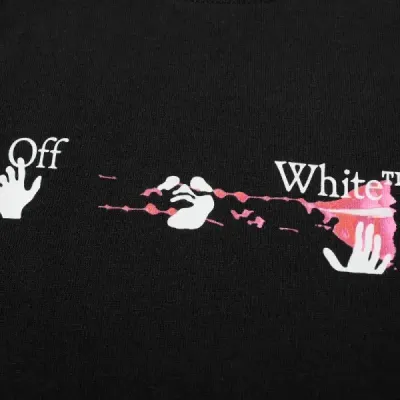 OFF-WHITE SLIM ACRYLIC ARROW TEE BLACK