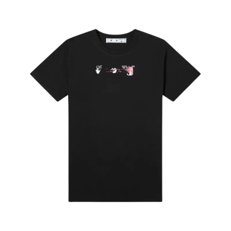 OFF-WHITE SLIM ACRYLIC ARROW TEE BLACK