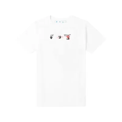 OFF-WHITE SLIM ACRYLIC ARROW TEE WHITE