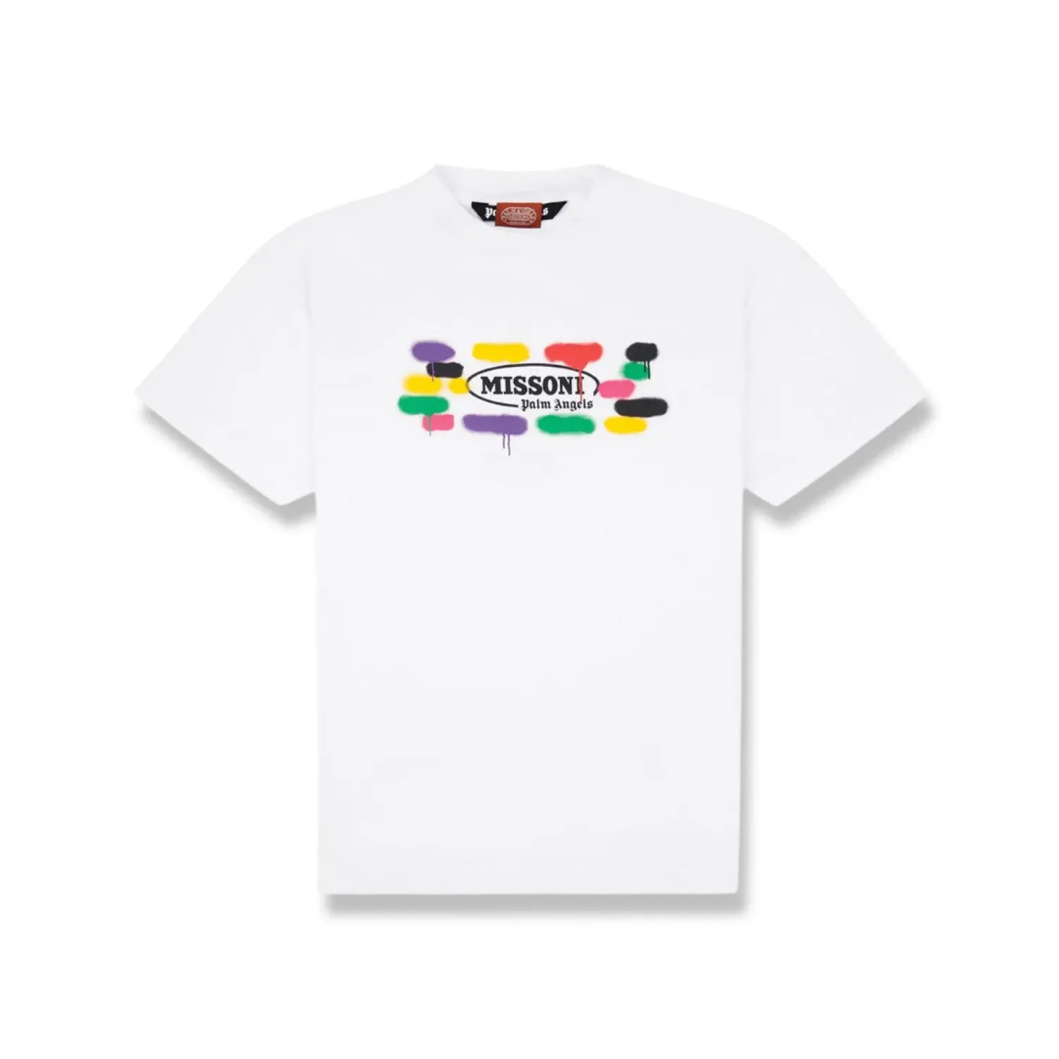 PALM ANGELS X MISSONI SPORT LOGO WHITE T SHIRT