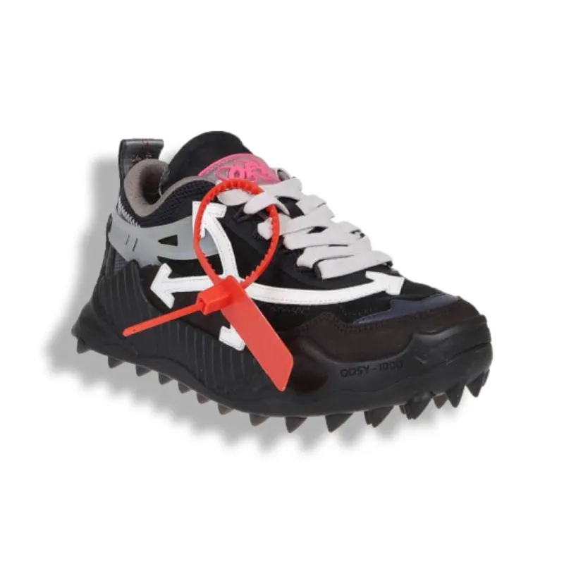 Off-White Odsy 1000 Suede; Mesh and Rubber Black
