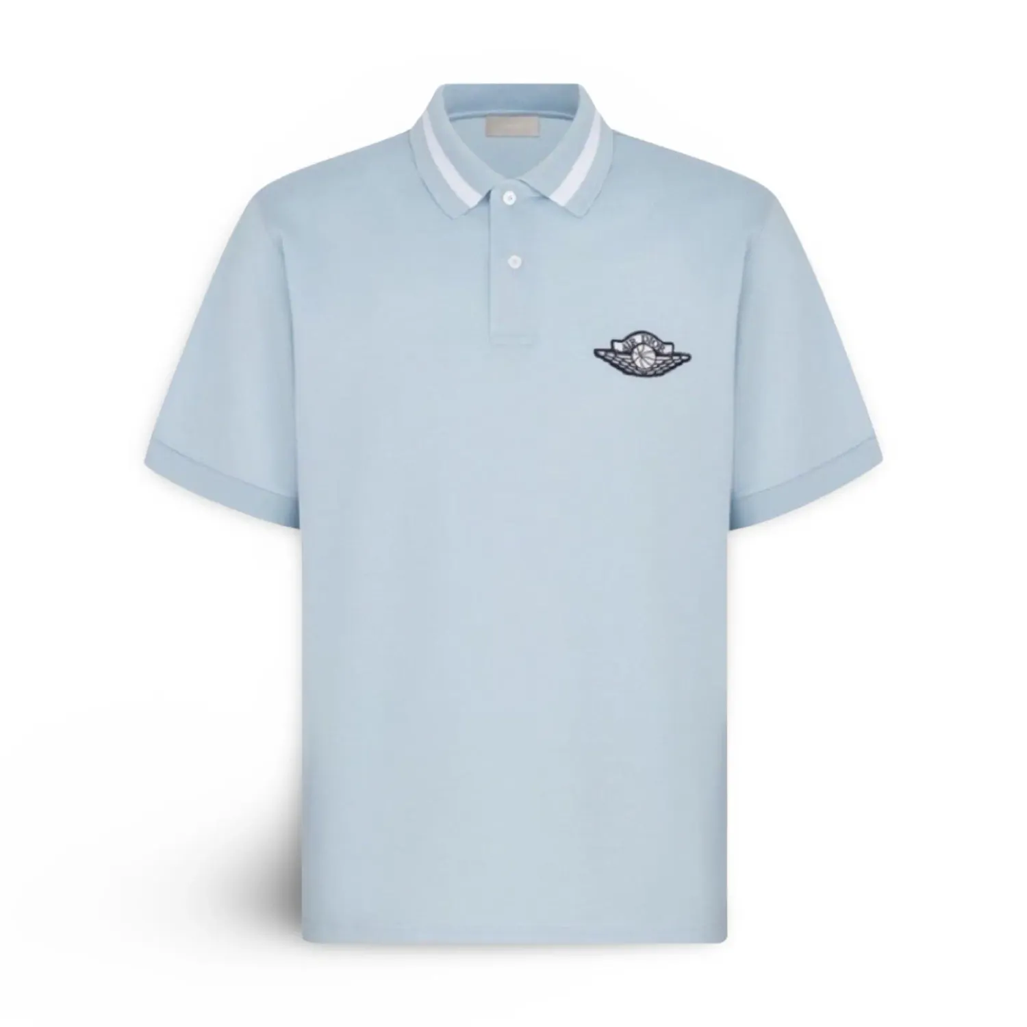 DIOR X JORDAN LOGO POLO SHIRT BLUE MARINE