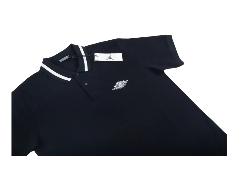 DIOR X JORDAN LOGO POLO SHIRT BLACK