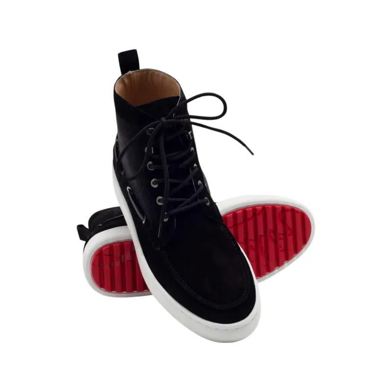 Christian Louboutin Torontoto Black Suede &amp; Pony Hair Boots