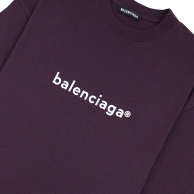 Balenciaga New Copyright Jersey T-Shirt Wine