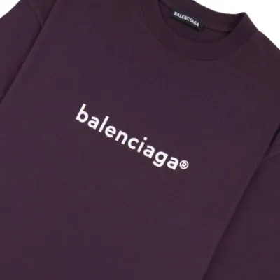 Balenciaga New Copyright Jersey T-Shirt Wine