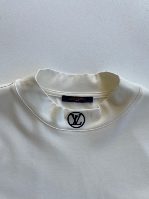 Louis Vuitton Logo LV on Neck T-shirt White