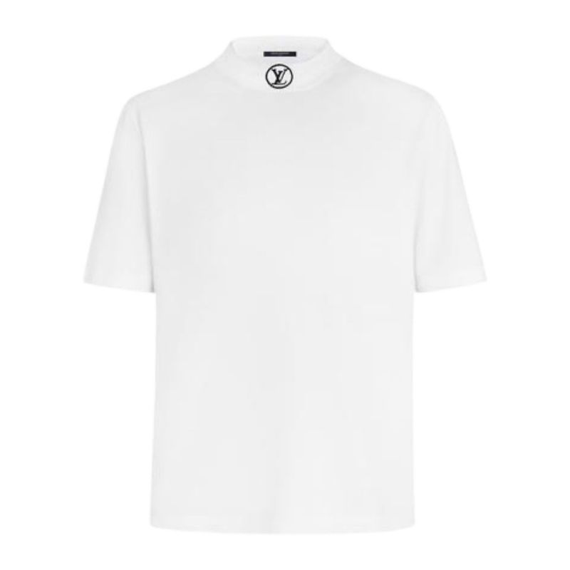 Louis Vuitton Logo LV on Neck T-shirt White Louis Vuitton Logo LV on Neck T-shirt White
