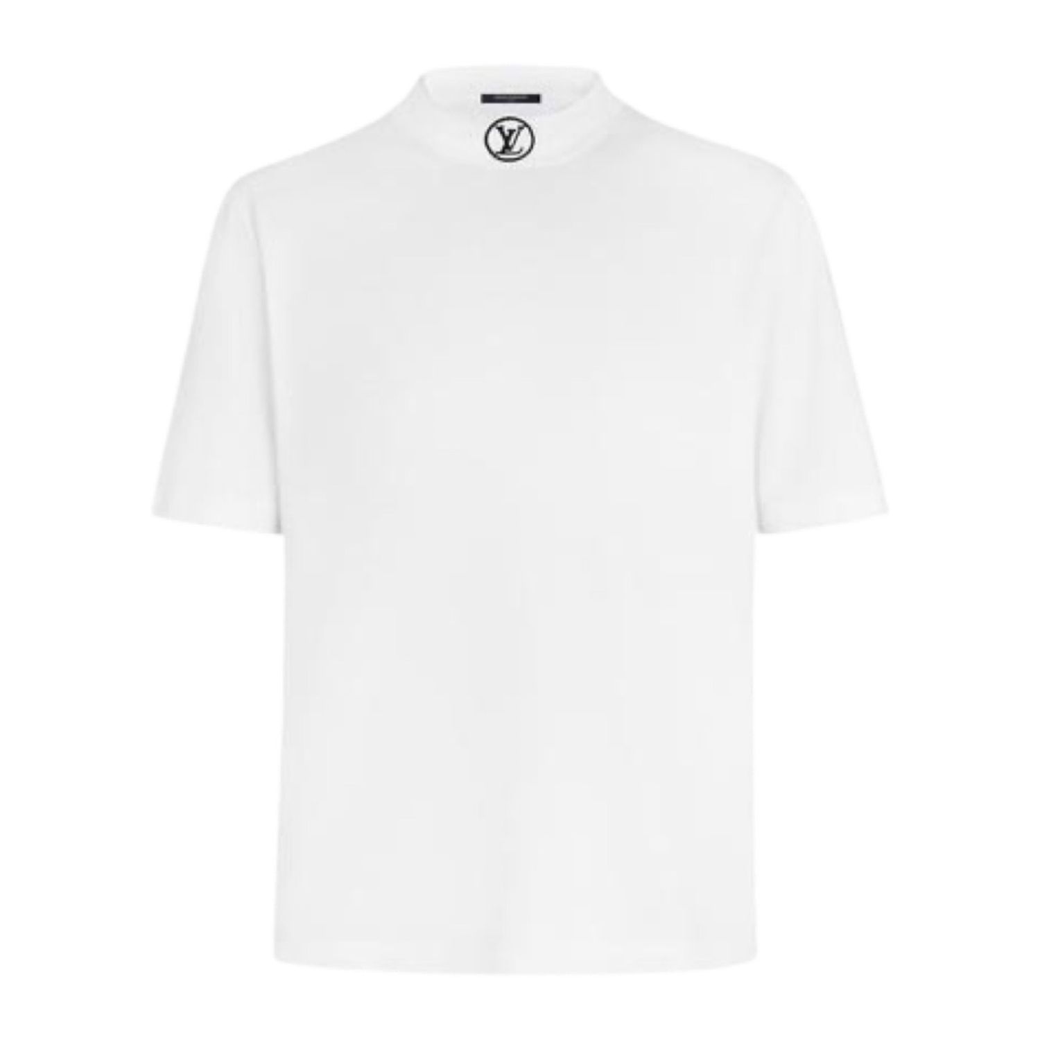 Louis Vuitton Logo LV on Neck T-shirt White Louis Vuitton Logo LV on Neck T-shirt White