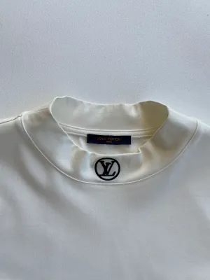 Louis Vuitton Logo LV on Neck T-shirt White