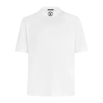 Louis Vuitton Logo LV on Neck T-shirt White