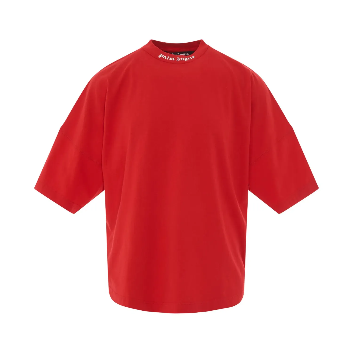 PALM ANGELS OVERSIZED LOGO TEE RED &amp; WHITE