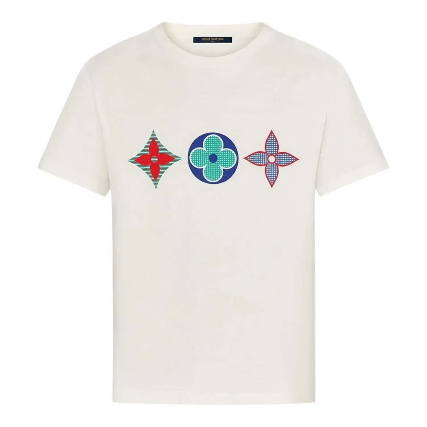 LOUIS VUITTON Flower Monogram Embroidered T-Shirt
