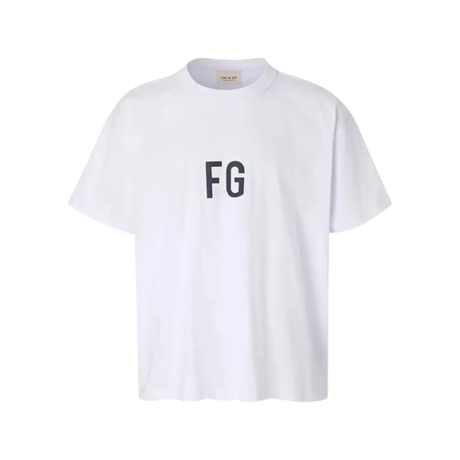 Fear Of God Reflective Logo T-shirt White