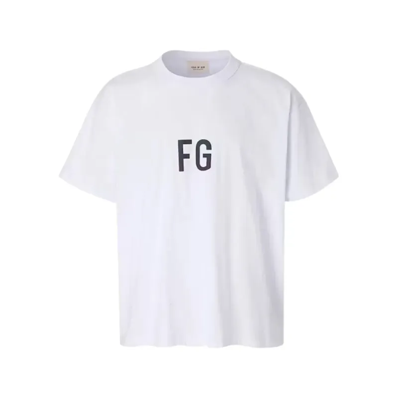 Fear Of God Reflective Logo T-shirt White