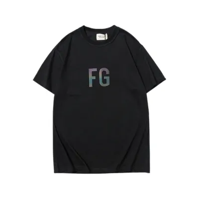 Fear Of God Reflective Logo T-shirt Black