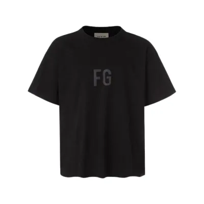 Fear Of God Reflective Logo T-shirt Black