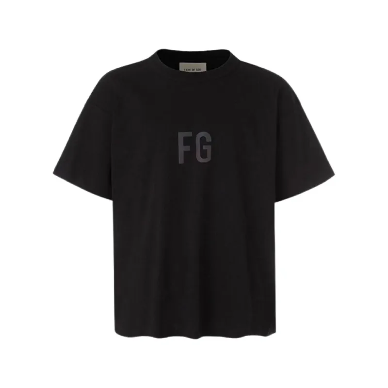 Fear Of God Reflective Logo T-shirt Black