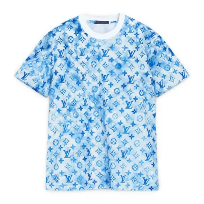 Louis Vuitton White &amp; Blue T-shirt Watercolor Monogram Mini