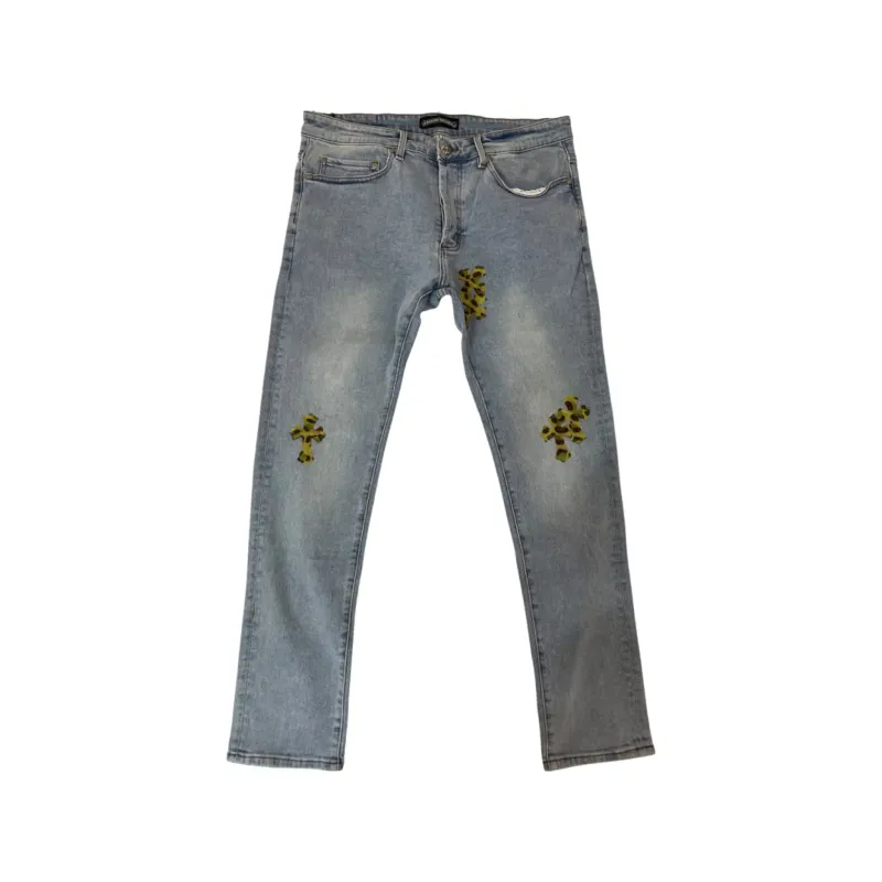 Chrome Hearts Cross Camouflage Denim Jeans