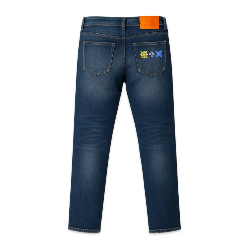 Louis Vuitton Flowers Denim Jeans