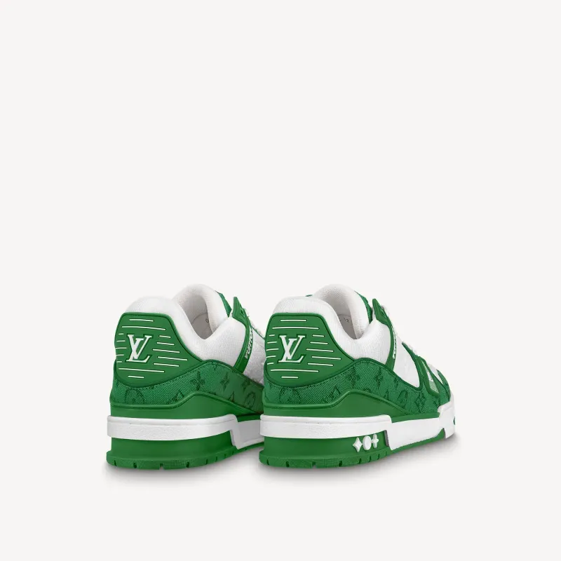 LOUIS VUITTON LV TRAINER SNEAKER DENIN in GREEN