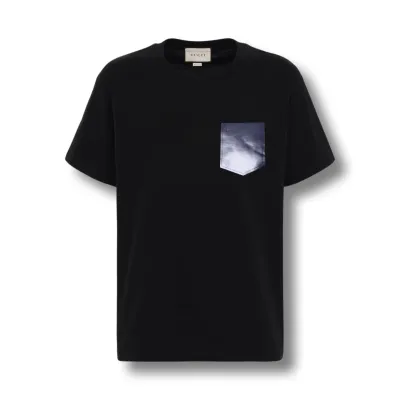 Gucci T-shirt Technical Jersey With Leather Pocket Black