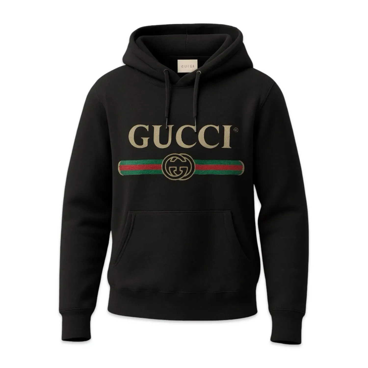 Gucci Hooded Cotton With Gucci Logo Black