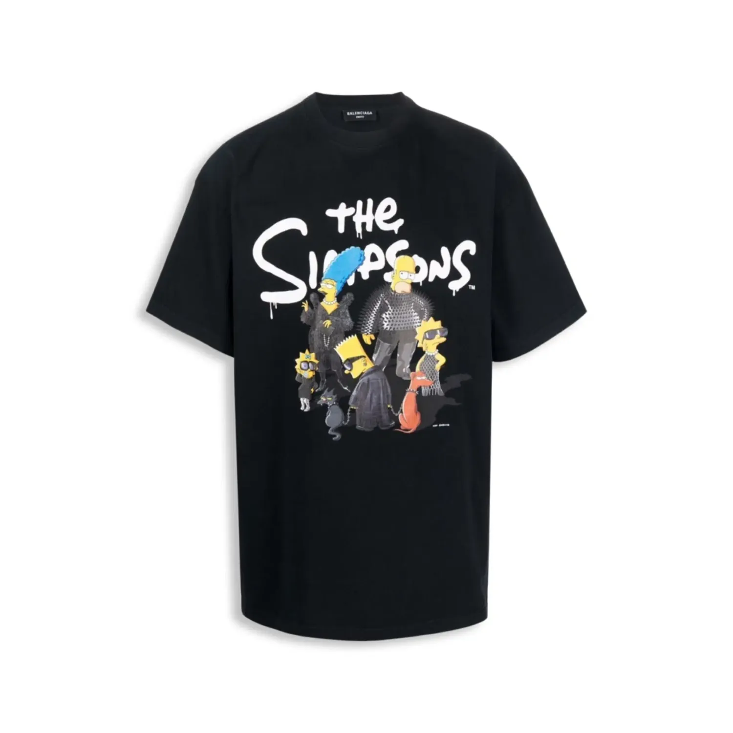 Balenciaga X The Simpsons Print  T-SHIRT Black