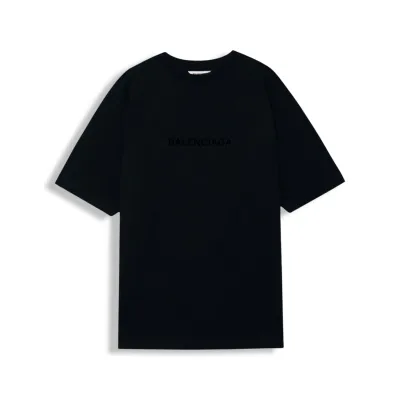 BALENCIAGA MEN'S LOGO T-SHIRT MEDIUM Oversize IN BLACK