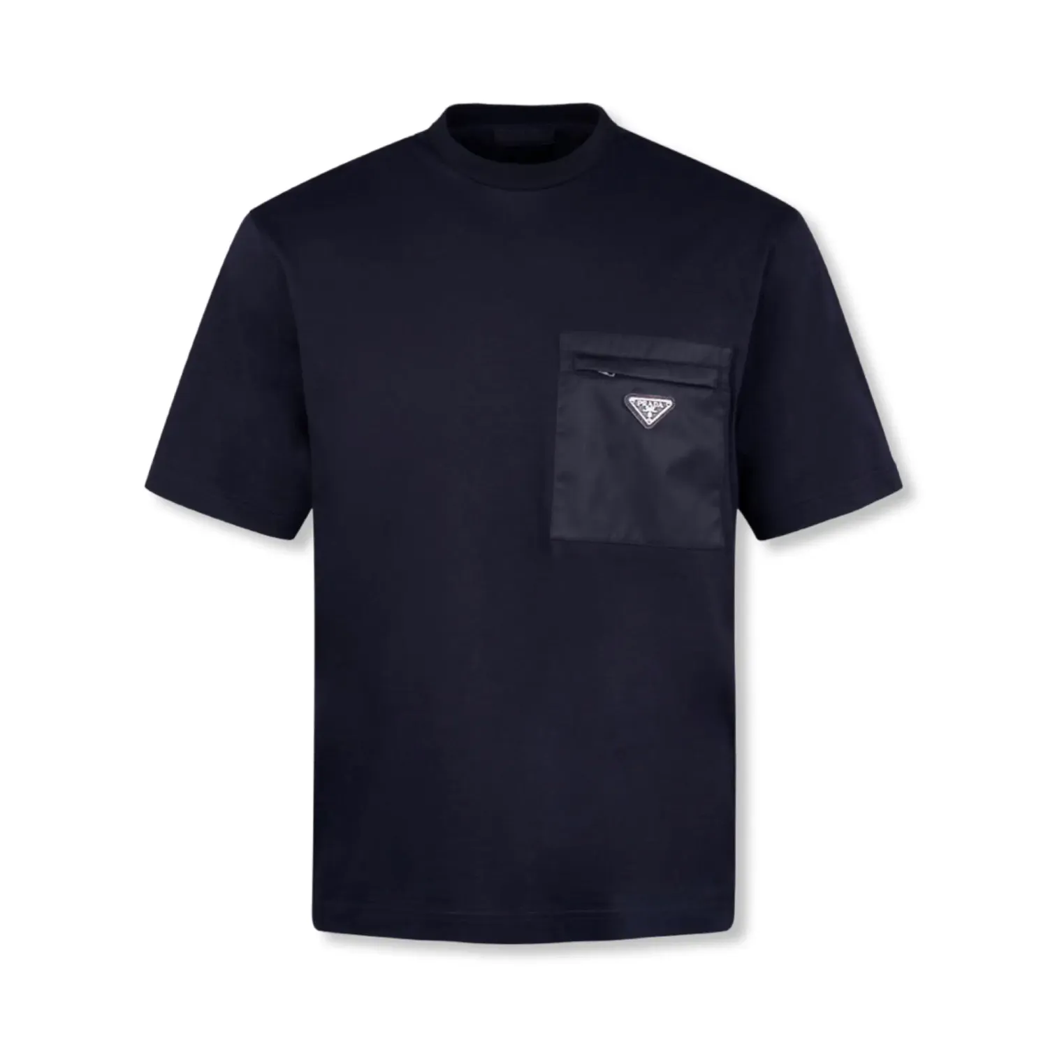 Prada Cotton T-shirt with nylon pocket Black