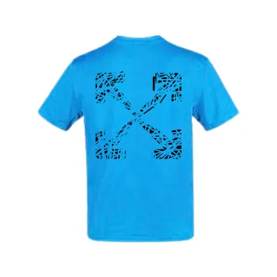 OFF-WHITE PAINT SPLAT ARROW SKATE TEE BLUE