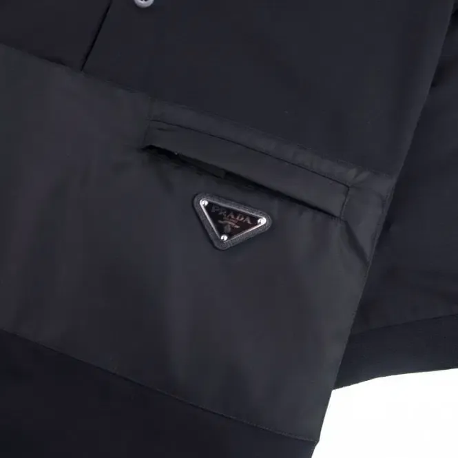 PRADA Short-sleeve cotton Polo Shirt - Black