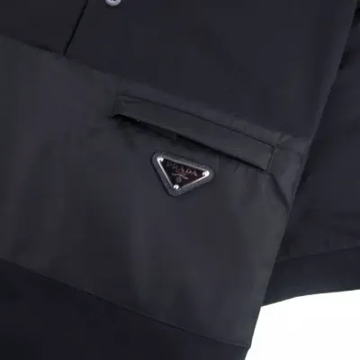 PRADA Short-sleeve cotton Polo Shirt - Black