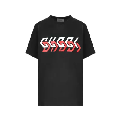 Gucci mirror logo-print short-sleeve T-shirt Black