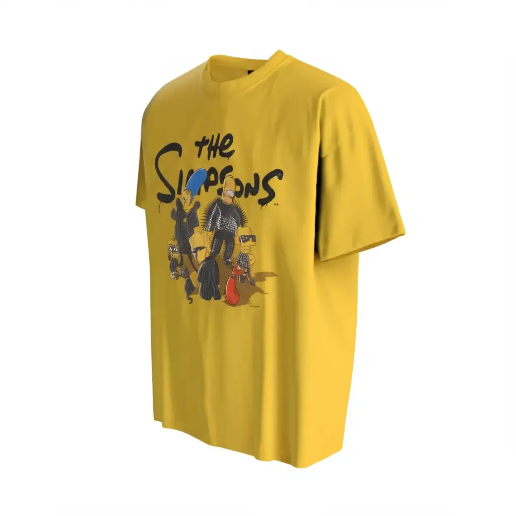 Balenciaga X The Simpsons Print  T-SHIRT YELLOW