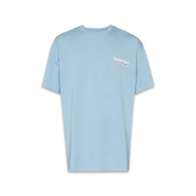 BALENCIAGA Political Campaign T-Shirt Baby Blue