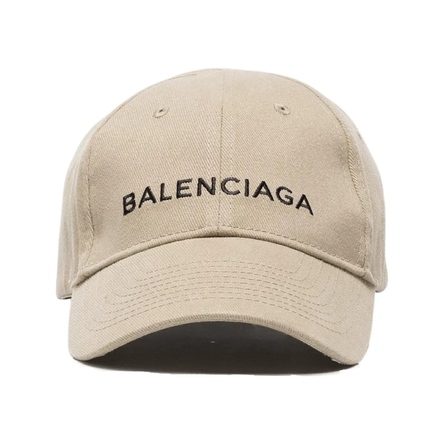 BALENCIAGA LOGO EMBROIDERED BASEBALL CAP Beige
