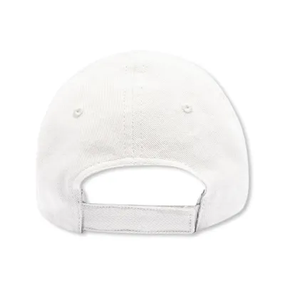 BALENCIAGA LOGO EMBROIDERED BASEBALL CAP White/Black
